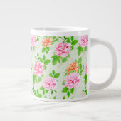Blumenrosa-Muster-2367 Jumbo-Tasse (Rechts)
