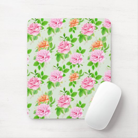 Blumenrosa-Muster-2367 Mousepad (Mit Mouse)