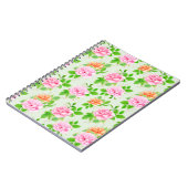 Blumenrosa-Muster-2367 Notizblock (Linke Seite)