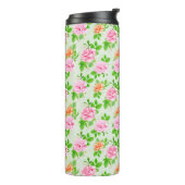 Blumenrosa-Muster-2367 Thermosbecher (Nach links gedreht)