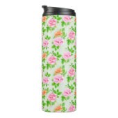 Blumenrosa-Muster-2367 Thermosbecher (Nach rechts gedreht)