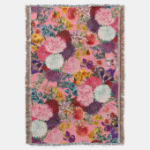 Blumenrosa Muster Decke (Vorderseite Vertikal)