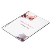 Blumenrosa Notizblock (Linke Seite)