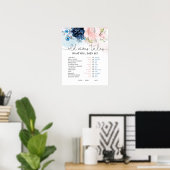 Blumenrosa oder blau Alte Ehefrauen Poster (Heimbüro)