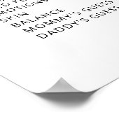 Blumenrosa oder blau Alte Ehefrauen Poster (Ecke)