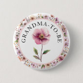 Blumenrosa Oma to Be Button - Dusty Wildfloss (Vorderseite)