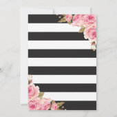 Blumenrosa-Peonies 15. Geburtstagsparty Einladung (Rückseite)