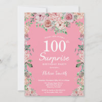 Blumenrosa Peonies Überraschung 100. Geburtstag