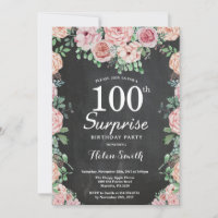 Blumenrosa Peonies Überraschung 100. Geburtstag