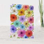 Blumenrosa Personalisiert 30. Geburtstag Karte (Rückseite)