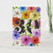 Blumenrosa Personalisiert 30. Geburtstag Karte (Vorderseite)