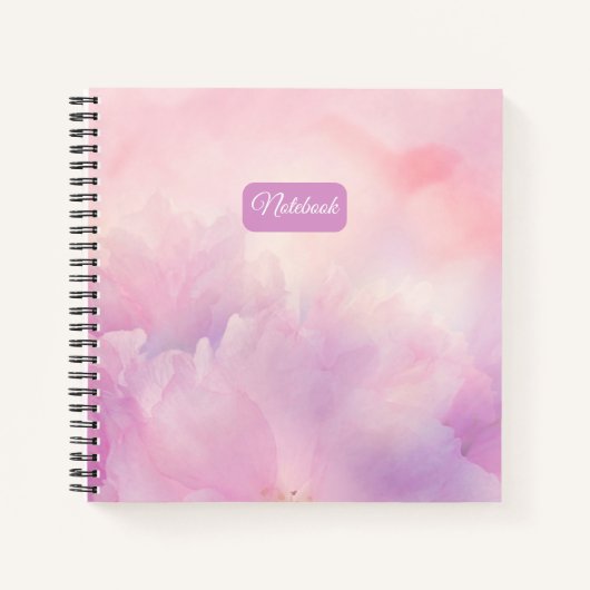Blumenrosa Personalisiertes Notebook - Individuell Notizblock (Vorderseite)