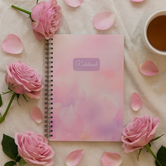 Blumenrosa Personalisiertes Notebook - Individuell Notizblock