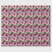 Blumenrosa Pflanzen Geschenkpapier (Flach)