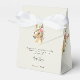 Blumenrosa Pony & Cow Babydusche Geschenkschachtel