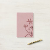 Blumenrosa Post-it Klebezettel (Auf Schreibtisch)