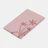 Blumenrosa Post-it Klebezettel (angewinkelt)