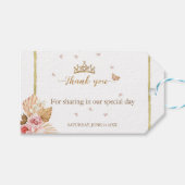 Blumenrosa Rosa Rosa Quinceanera Geschenkanhänger (Vorderseite (Horizontal))