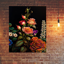 Blumenrosa Rose Bouquet Artwork Poster