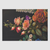 Blumenrosa Rose Bouquet Artwork Seidenpapier (Vorderseite)