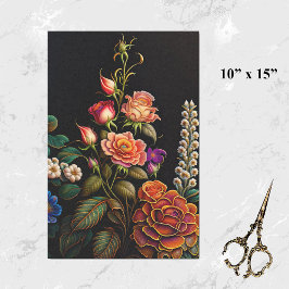 Blumenrosa Rose Bouquet Kunstwerk Klein Seidenpapier