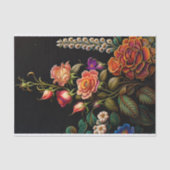 Blumenrosa Rose Bouquet Kunstwerk Klein Seidenpapier (Vorderseite)