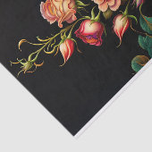 Blumenrosa Rose Bouquet Kunstwerk Klein Seidenpapier (Ausschnitt)