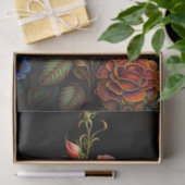 Blumenrosa Rose Bouquet Kunstwerk Klein Seidenpapier (Geschenk)