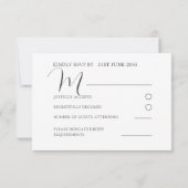 Blumenrosa-Rose-Wasserfarbenhochzeit RSVP Karte (Rückseite)