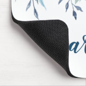Blumenrosa Rosen Personalisierter Name Mousepad (Ecke)
