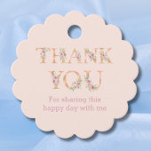 Blumenrosa Roses Brautparty Vielen Dank Geschenkanhänger