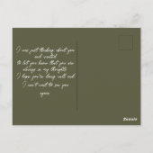 Blumenrosa Roses Denken Sie an Sie Postkarte (Rückseite)