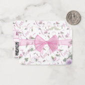 Blumenrosa Save the Date UAWG QR-Code Mitteilungskarte (Vorderseite/Rückseite Beispiel)