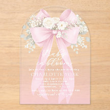 Blumenrosa Schleife Baby in Blüte Baby Shower