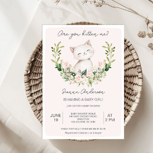 Blumenrosa sind die Küchenwanne für die Babydusche Einladung