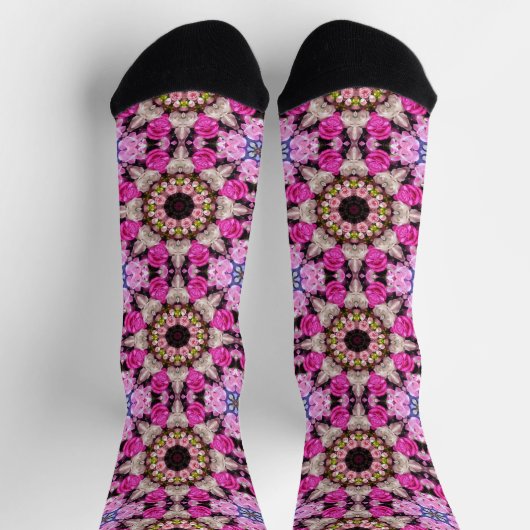 Blumenrosa Socken (Oben)