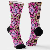 Blumenrosa Socken (Gewinkelt)