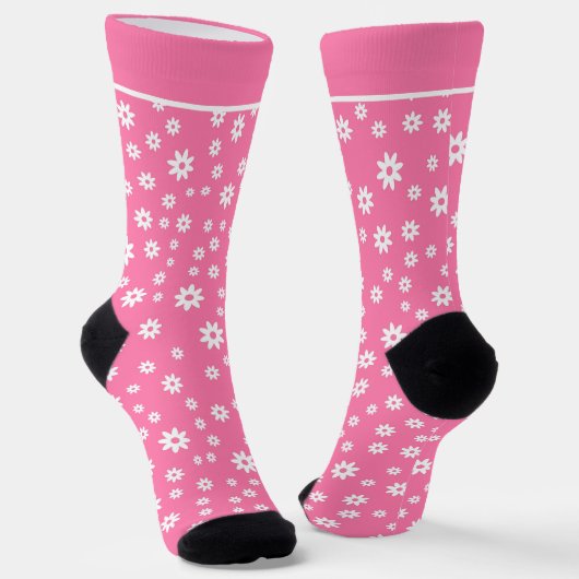 Blumenrosa Socken (Gewinkelt)
