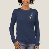 Blumenrosa Stethoskop  Tri-Blend Shirt (Vorderseite)