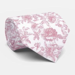 Blumenrosa Toile Krawatte