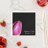 Blumenrosa Tulips Brautparty Hochzeit Lila Serviette (Beispiel)