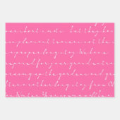 Blumenrosa und blaues Muster Geschenkpapier Set (Vorderseite 3)