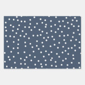 Blumenrosa und blaues Muster Geschenkpapier Set (Vorderseite)