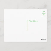 Blumenrosa und Grün bedanken sich für Ihre Rose Bl Postkarte (Rückseite)