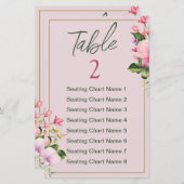 Blumenrosa und grüne Duschkarte (Vorne/Hinten)