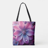 Blumenrosa und Lila Lilac Tasche (Rückseite)