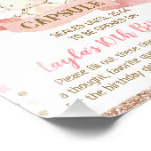 Blumenrosa und Rose Gold Sonnenschein Fotodruck (Ecke)