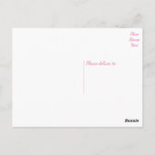 Blumenrosa und Weiß Danke Fuchsia Blume Postkarte (Rückseite)