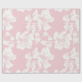 Blumenrosa und weißes Muster Geschenkpapier (Flach)