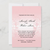 Blumenrosa Vintage Hochzeit Einladung (Rückseite)